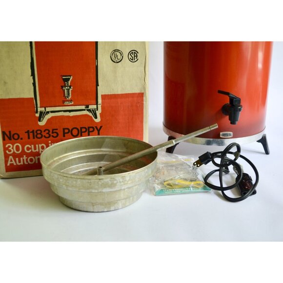 Vintage Westmark West Bend Coffee Percolator Poppy Red 11835 TESTED & WORKS! - Picture 3 of 10